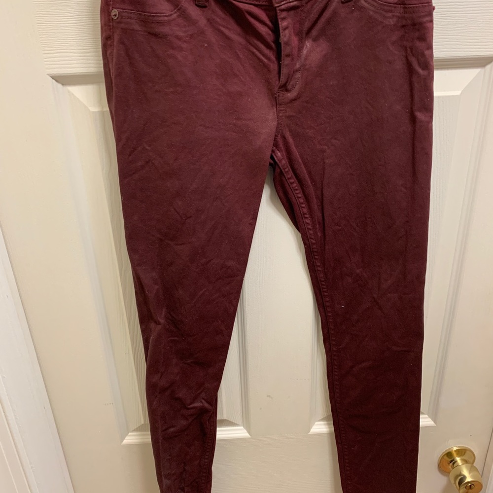 Abercrombie & fitch wax coated skinny jeans